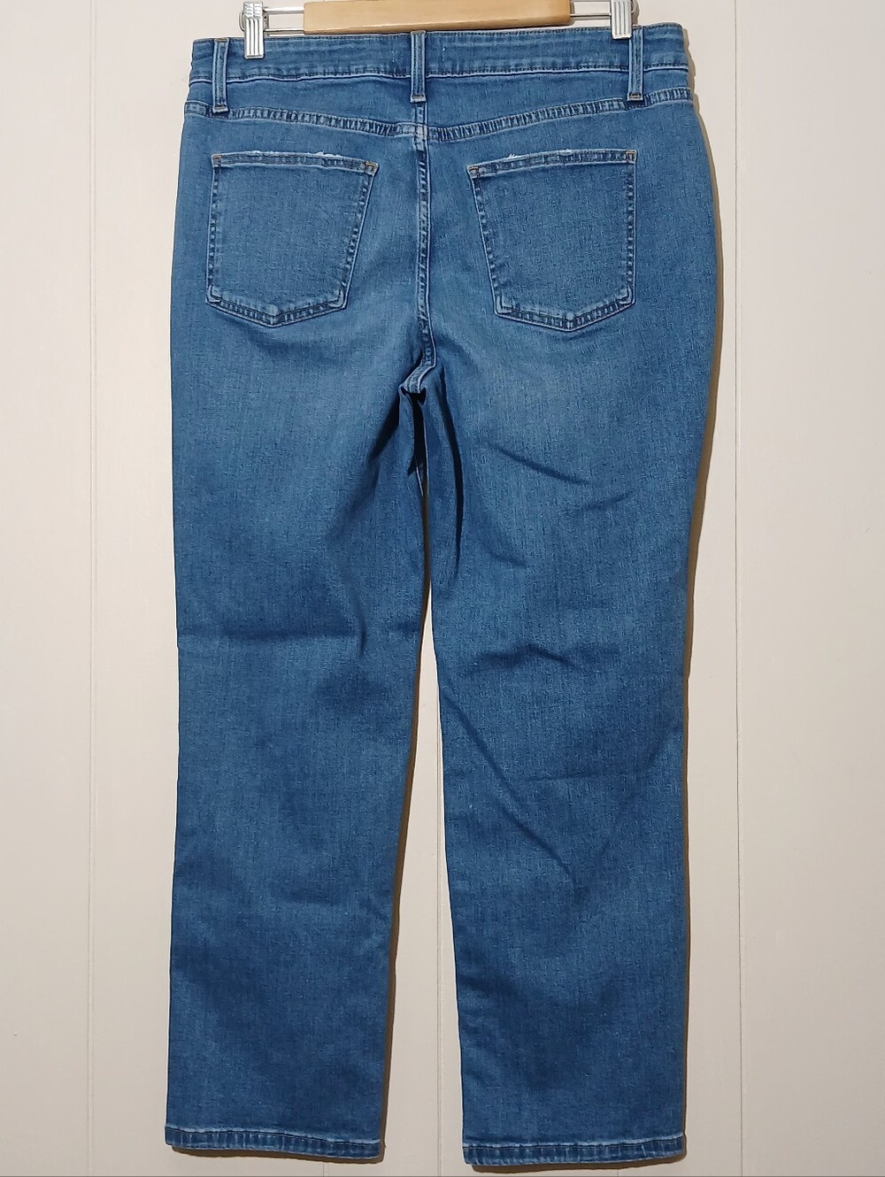Maurices M Jeans Classic Straight High Rise Crop Blue Stretch Denim - Picture 3 of 6